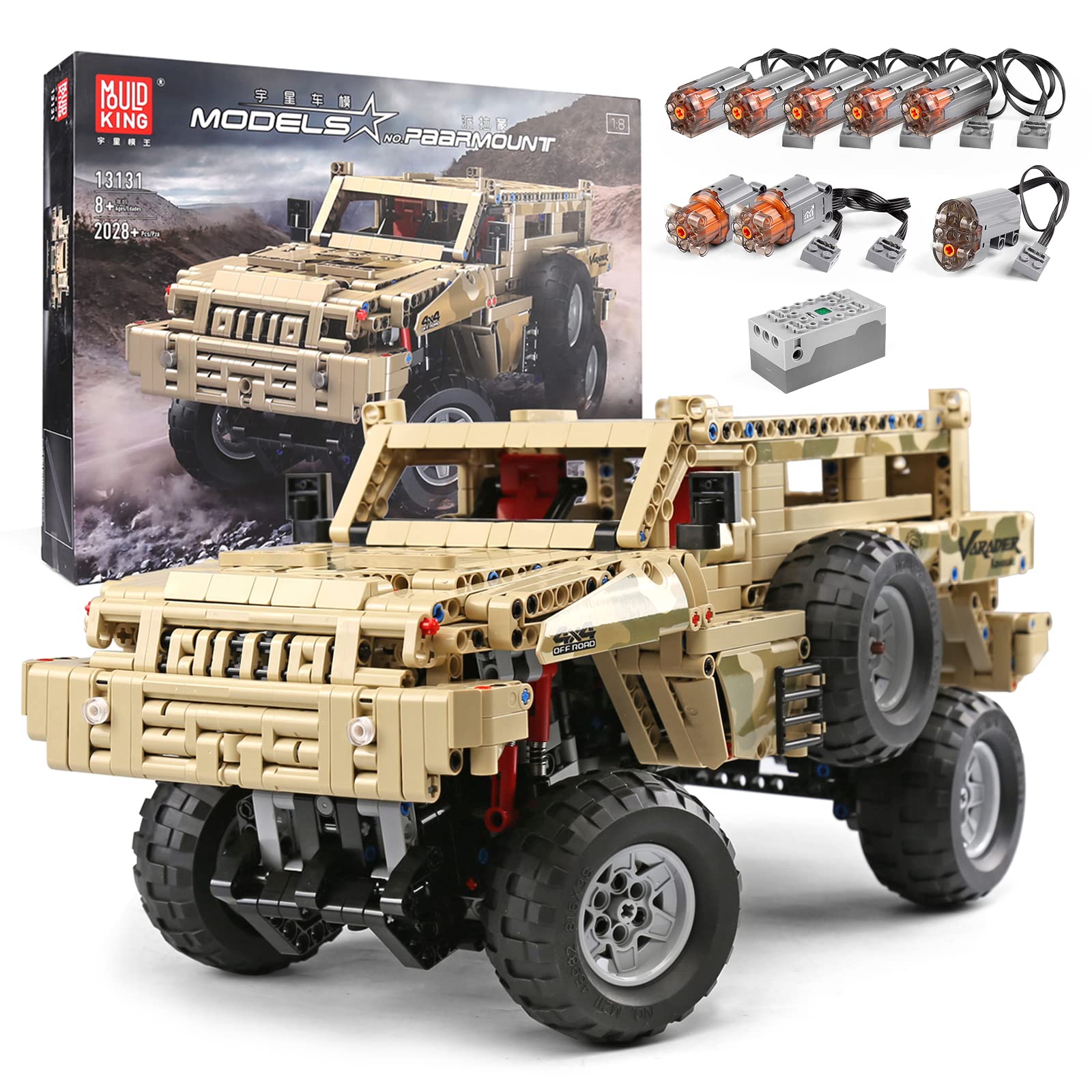 Блоки Mould King 13131 Technik App Off-Road Vehicle 2018 Clamping Масштаб 1:8, фото №1