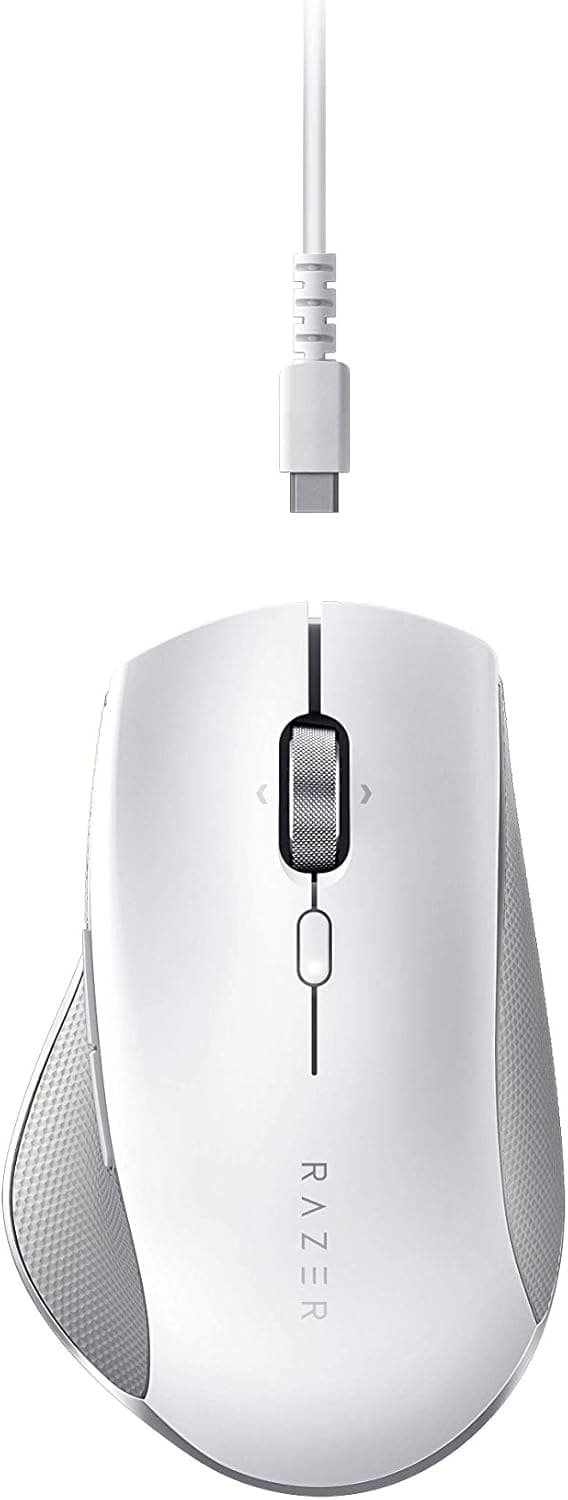 Безпровідна мишка Razer Pro Click / Razer 5G / радиоканал 2.4 ГГц / 8 кнопое /16 000 DPI / Bluetooth / Біло-сіра, фото №5