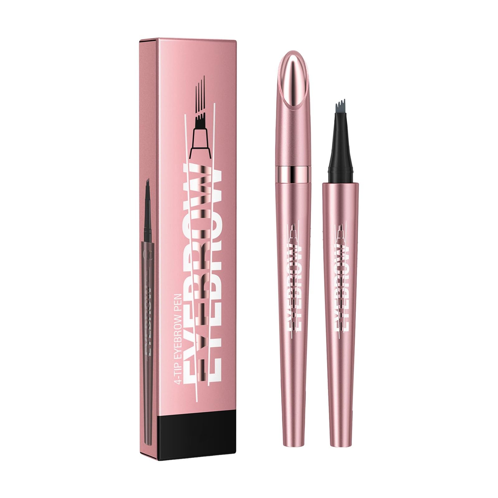 Карандаш для бровей 3D Водостойкий с 4 зубцами, Четырехточечный карандаш для бровей, Эффект микроблейдинга, Точные контуры, Натуральные, Густые брови, Стойкий (C, Один размер), фото №1