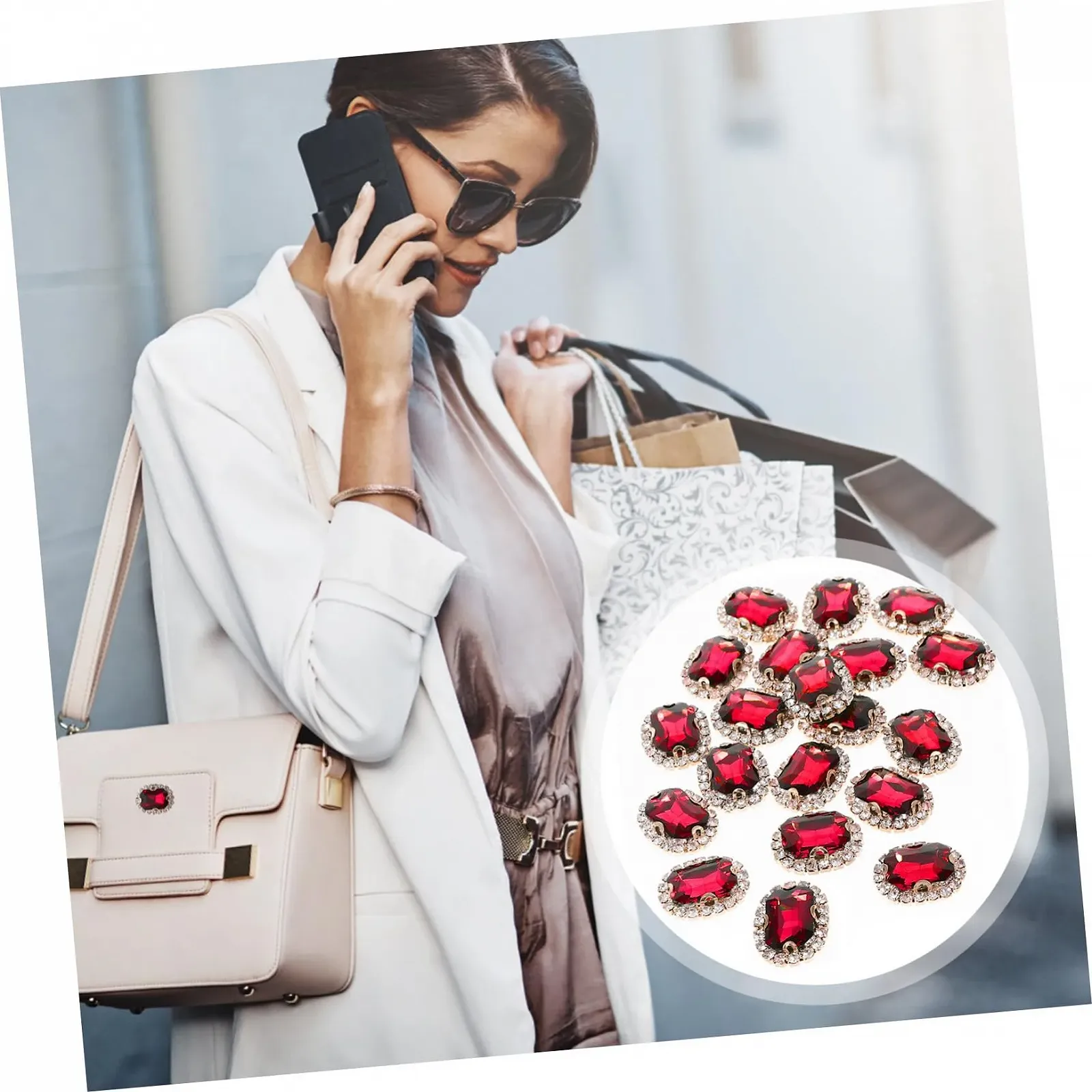 Стрази STOBOK для одягу 20 шт. Мідно-червоні, фото №6