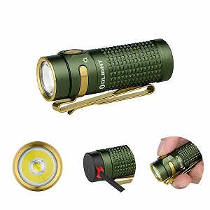 Ліхтар Olight Baton 4 LED Маленький Перезаряджуваний до 1300 люмен, дальність світла 170 м, надзвичайно яскравий мініліхтар з 6 режимами, час роботи 30 днів, міцний, IPX8 для щоденного використання, OD Green - Фото 1
