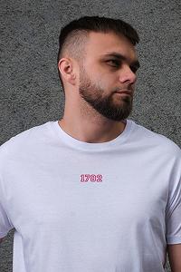 Оверсайз футболка з принтом Without pink 1702 white synthetic.ua - Фото 1