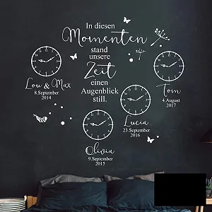 Настінна наклейка M2444 In diesen Momenten Stand Чорна L 113 x 120 см - Фото 1