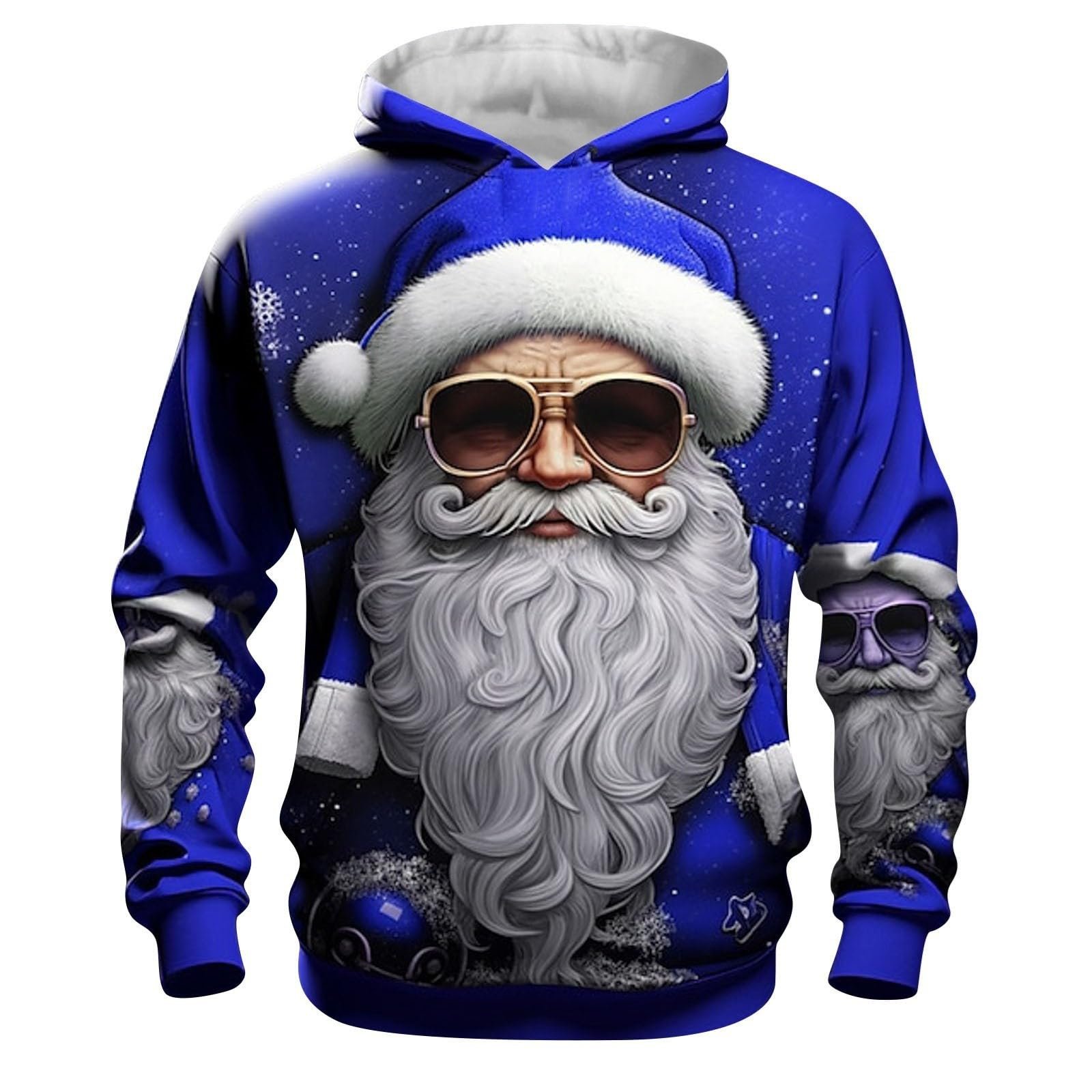 Джемпер Святковий з принтом Санта Клауса для хлопчиків, теплий флісовий, фото №2