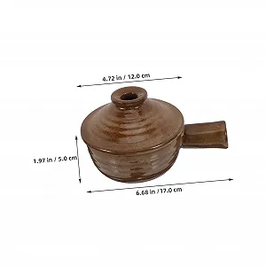 Набор суповых мисок Amosfun Japanese Coarse 2 шт с крышкой и ручкой Термостойкие synthetic.ua - Фото 1