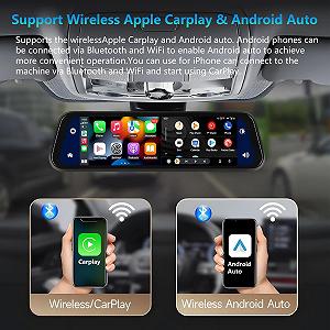 Відеореєстратор Podofo / Full HD / 170° / Wi-Fi / Bluetooth / 64ГБ вбудованої пам'яті / Сенсорний дисплей / Чорний synthetic.ua - Фото 1