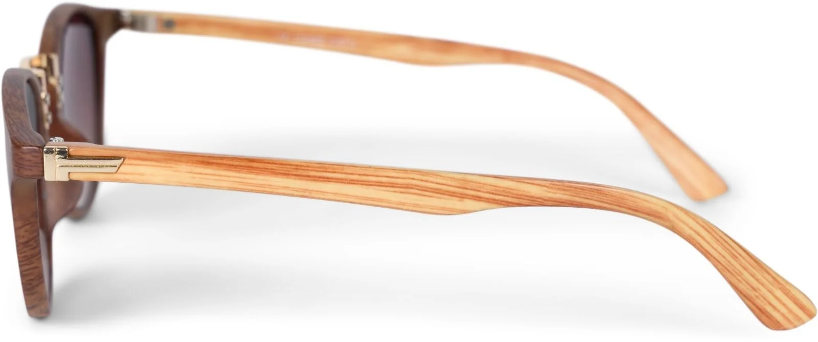 Солнцезащитные очки styleBREAKER Круглые линзы Деревянный вид Unisex 09020083, фото №2