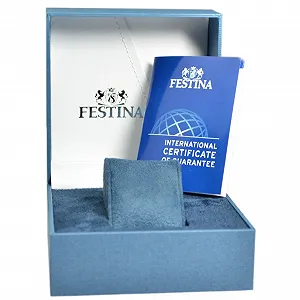 Чоловічий аналоговий кварцовий годинник Festina F16573/3 зі шкіряним ремінцем, чорний, розмір блоку, браслет synthetic.ua - Фото 1