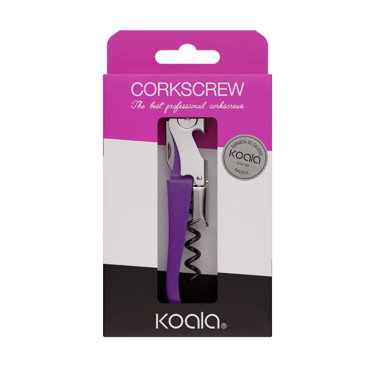 Штопор Koala Spain AC Two Stroke з шарнірною пружиною - Фіолетовий, фото №3 Штопор Koala Spain AC Two Stroke з шарнірною пружиною - Фіолетовий, фото №3
