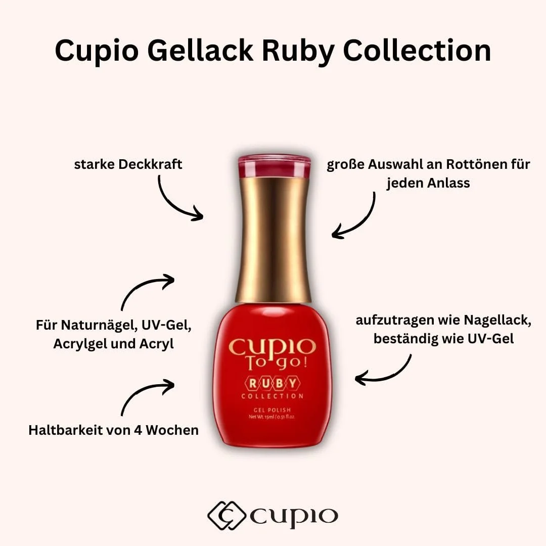 Гель-лак Cupio Ruby Collection Obsessed Красный, фото №1 Гель-лак Cupio Ruby Collection Obsessed Красный, фото №1