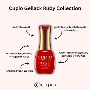 Гель-лак Cupio Ruby Collection Passion Shellac, красный - Фото 1