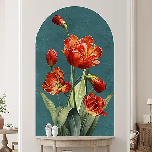 Наклейка на стіну Квіткова арка Синя 90 x 150 см - Фото 1