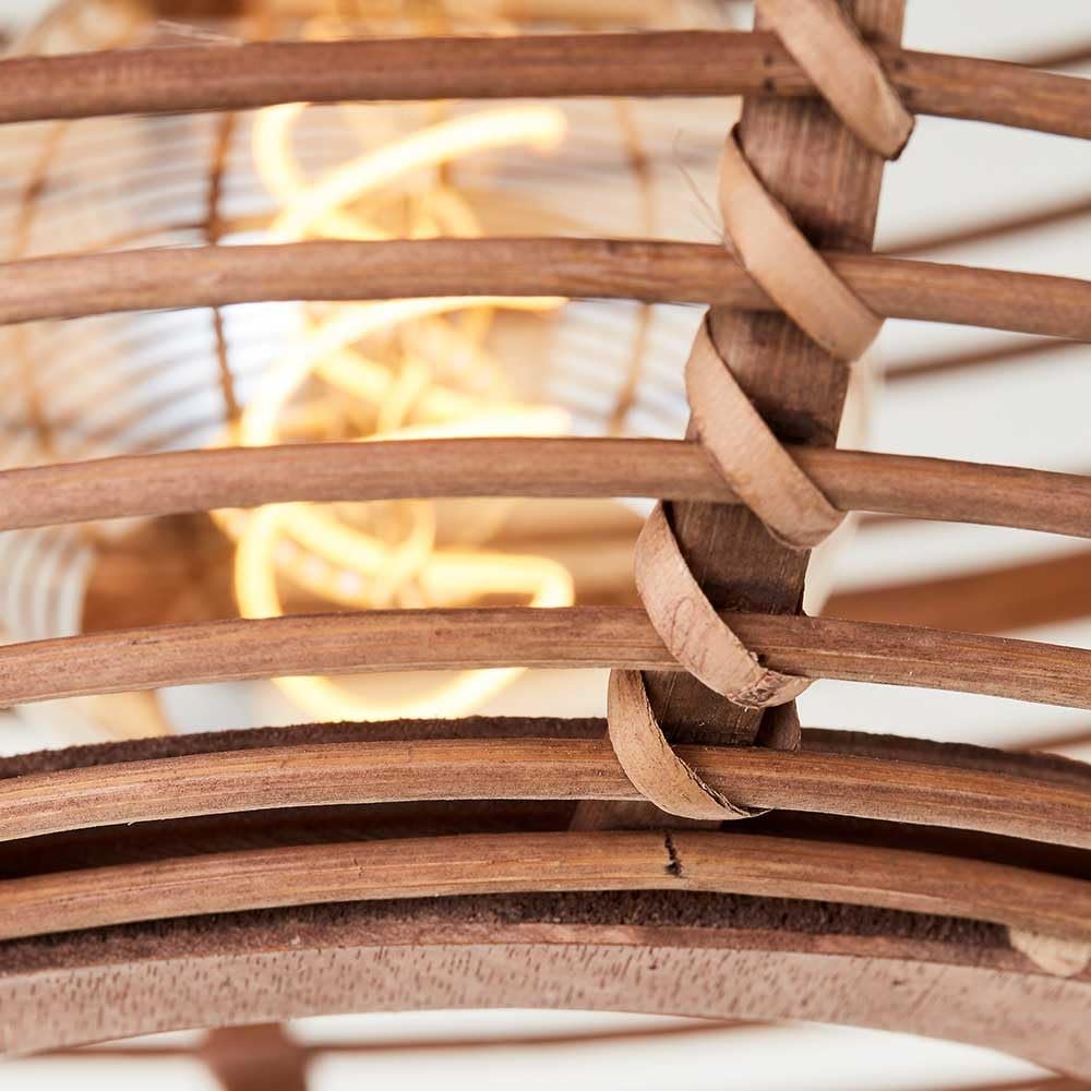 Настільна лампа LED Bamboo 32 см E27 6 Вт 806 лм 2700 К Чорний/Натуральний, фото №4