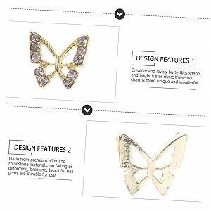 Украшения для ногтей Бабочки 40шт Стразы synthetic.ua - Фото 1