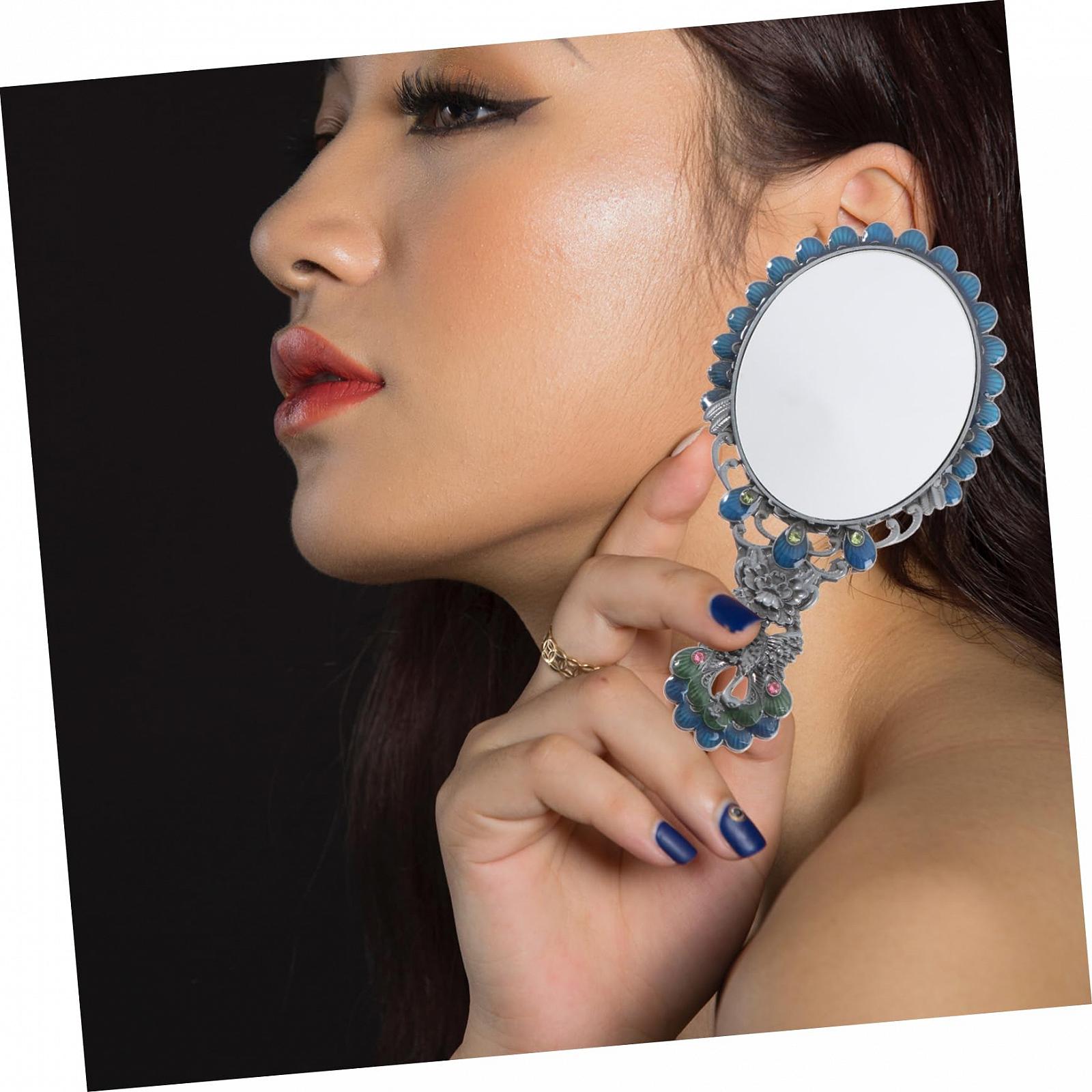 Зеркало Angoily Vintage Portable Металл бесцветный, фото №6