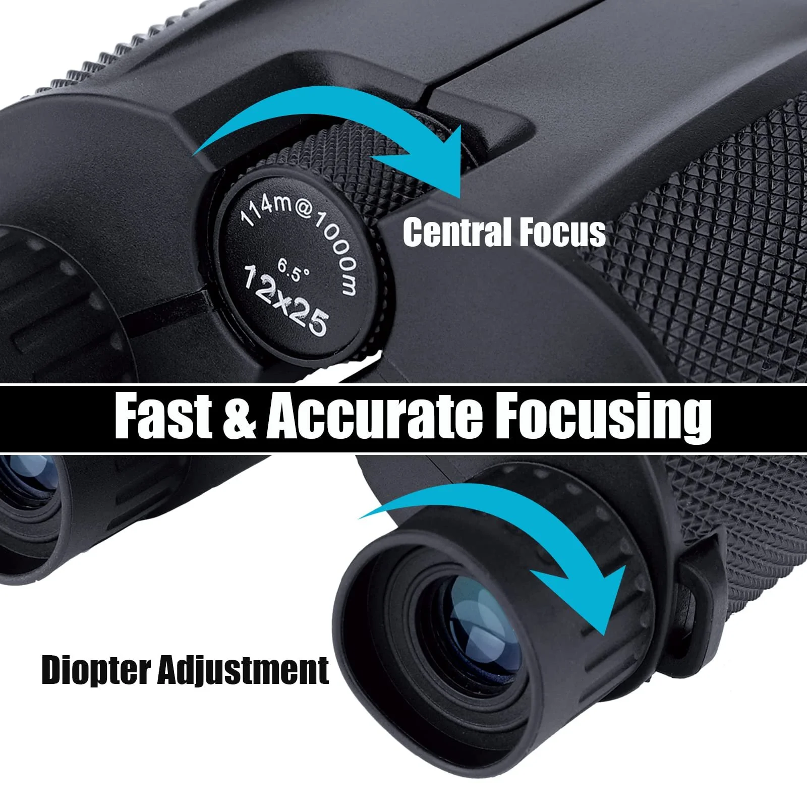 Бінокль компактний LAKWAR 12x25 портативний з нічним баченням, фото №6