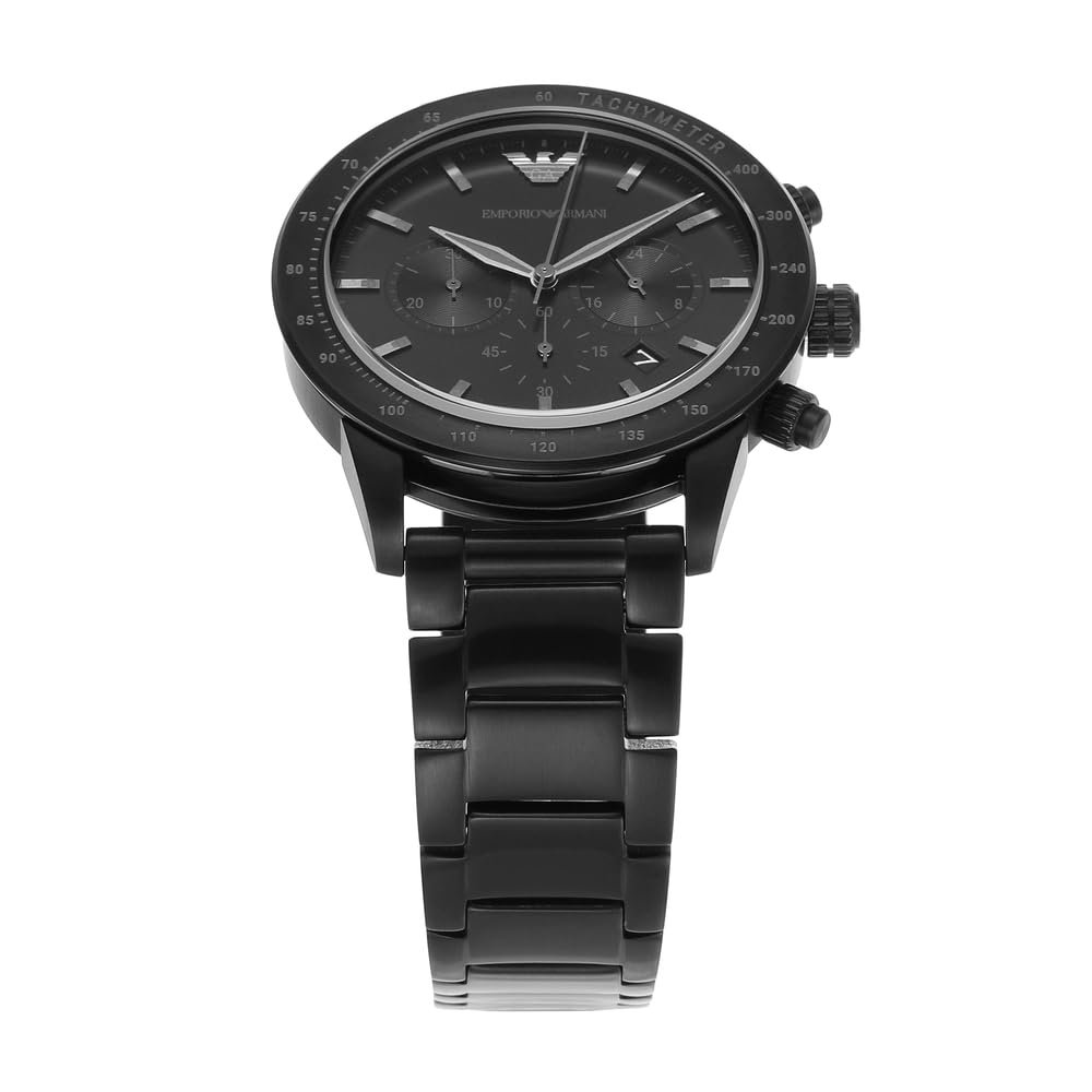 Чоловічий Годинник Emporio Armani Chronograph 43мм Чорний, фото №4