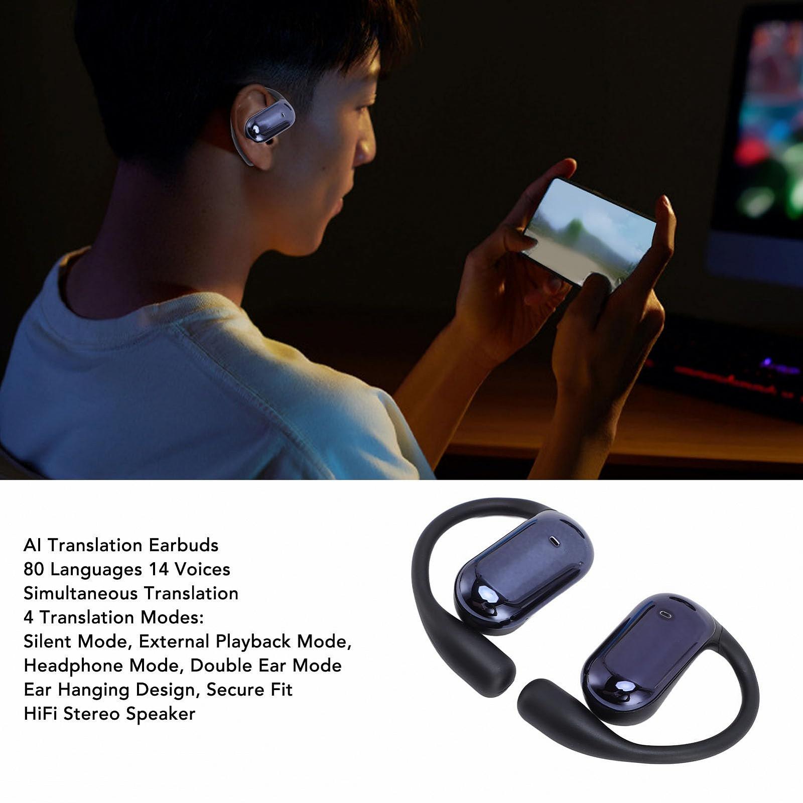 Навушники-перекладачі реального часу з додатком, 80 мов і 14 голосів, фото №3 Навушники-перекладачі реального часу з додатком, 80 мов і 14 голосів, фото №3