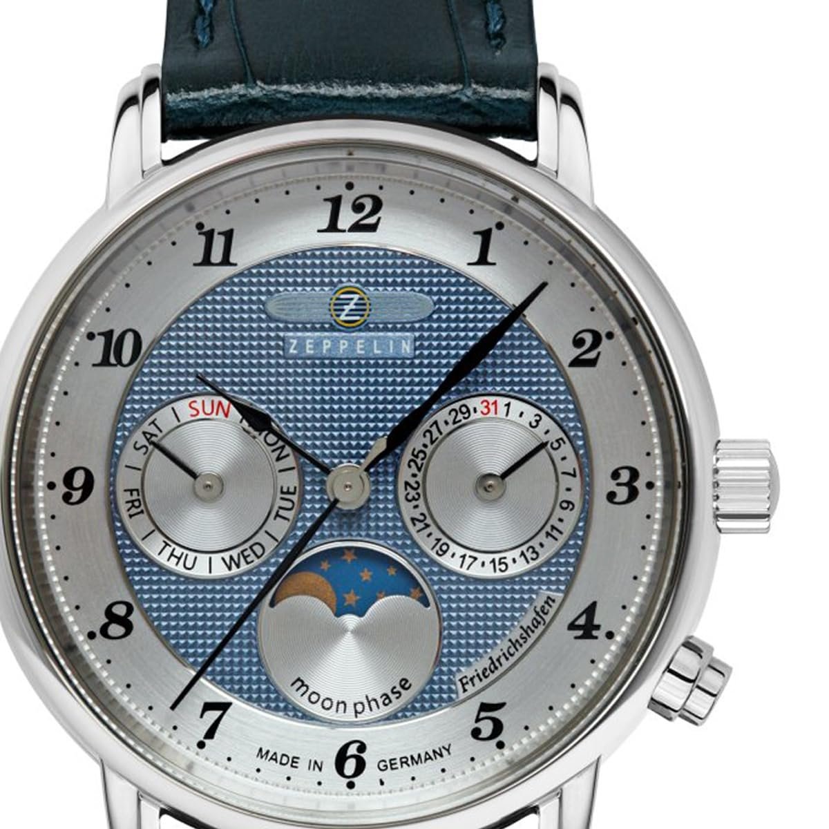 Женские часы Zeppelin Friedrichshafen 8537-3 с лунным календарем и кожаным ремешком, ремешок., фото №2