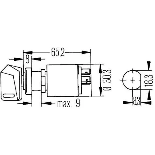 Вимикач запалювання/стартера HELLA 6JK 007 232-001 для AEBI DAF VAN HOOL HYUNDAI KRONE, фото №2