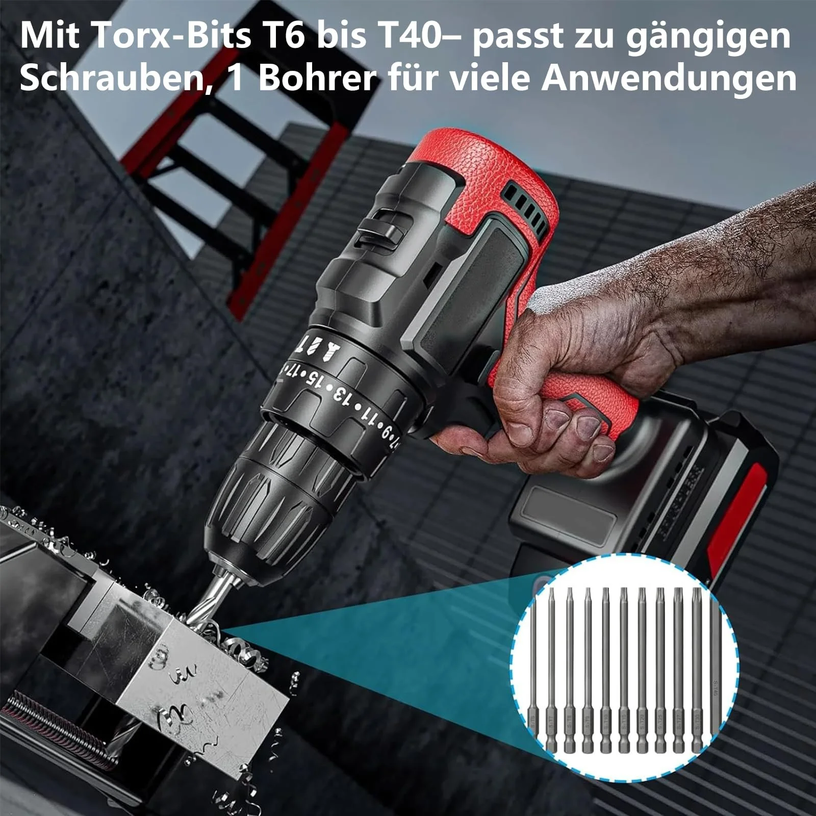 Набір викруток Torx T6-T40 12 одиниць 100 мм S2 сталь, фото №4