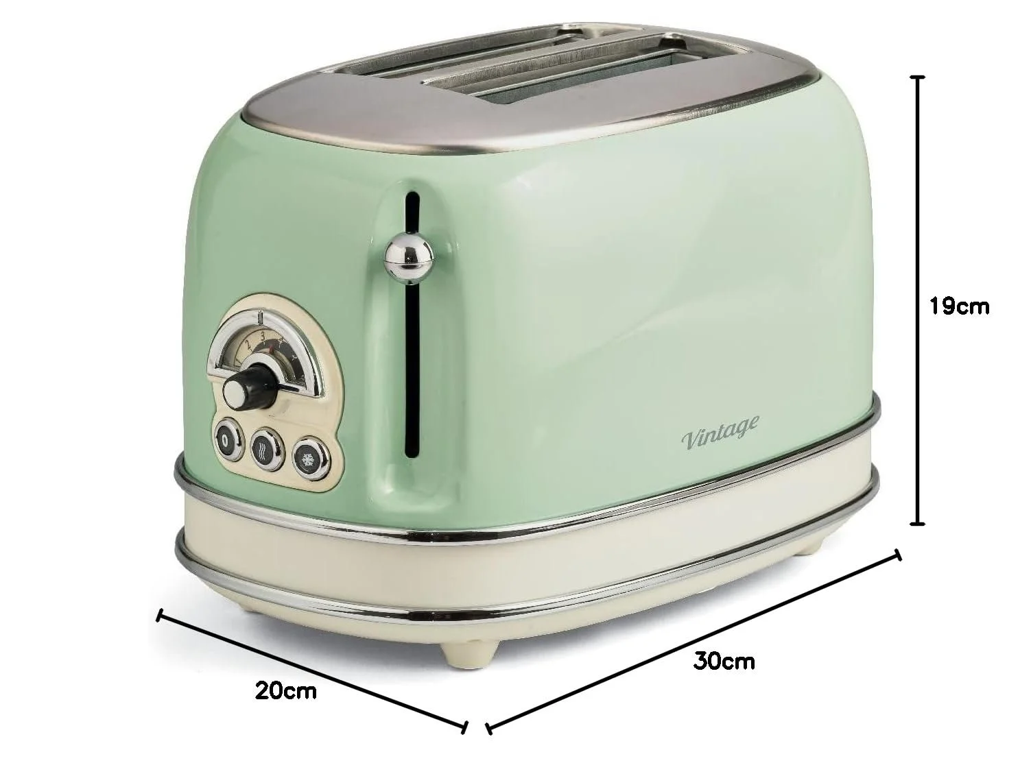 Тостер Ariete Vintage 155/04-green, метал, 810 Вт, зелений, фото №10