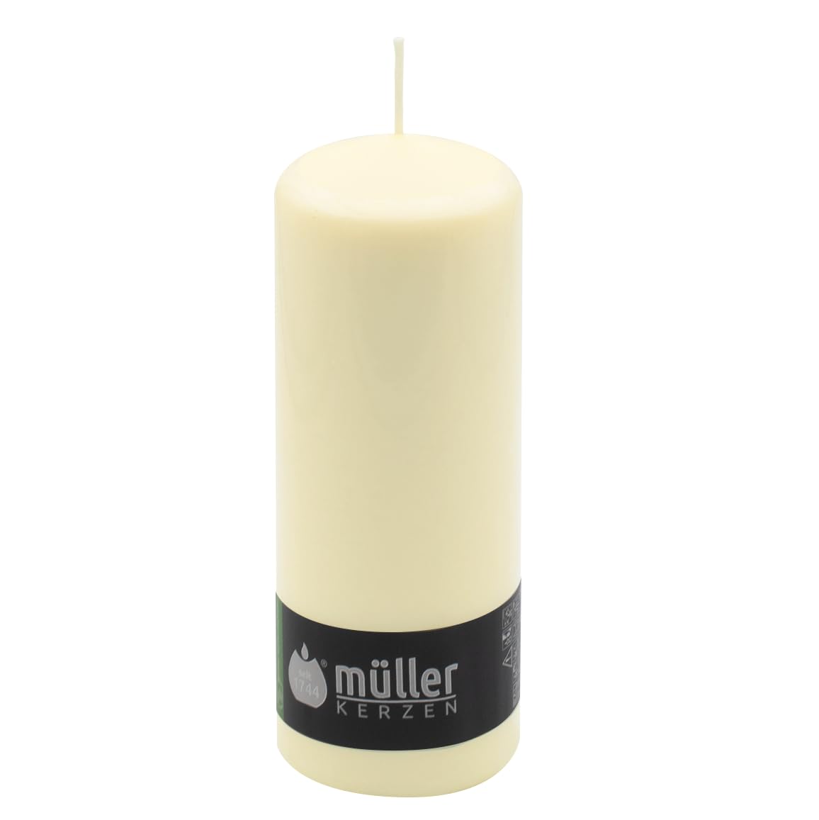 Свічки Müller Tall Pillar Candles набір 6 штук 6.8 x 18 см 60 годин без запаху колір слонова кістка, фото №2