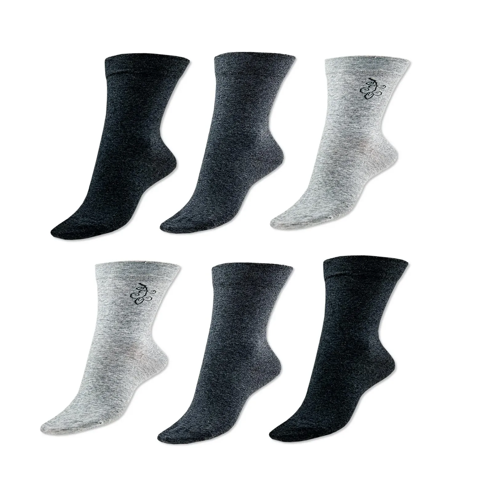 Носки Women's Health Extra Wide Shaft Vein Friendly 2 x 3 серые тона, фото №1