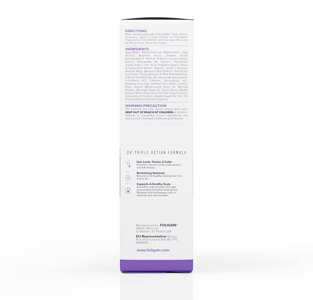 Кондиціонер Foligain Для жінок 2% Trioxidil Для тонкого волосся 236 мл/8 oz, фото №4