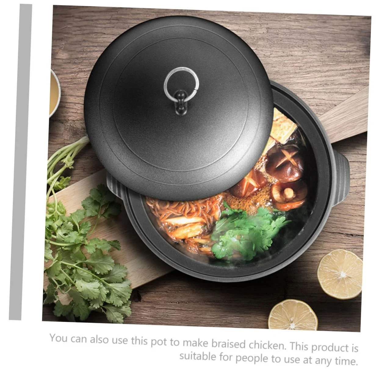 Гусятниця чавунна для рису термозберігаюча енергозберігаюча для тушкування курки, фото №8