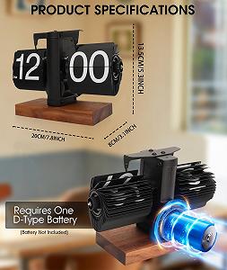 Ретро Годинник Yusat Flip, Вінтажний Настільний Годинник, Цифровий Автоматичний Обертовий, Механічний Настільний Годинник, Чорний ціна на synthetic.ua - Фото 1 Ретро Годинник Yusat Flip, Вінтажний Настільний Годинник, Цифровий Автоматичний Обертовий, Механічний Настільний Годинник, Чорний synthetic.ua - Фото 1