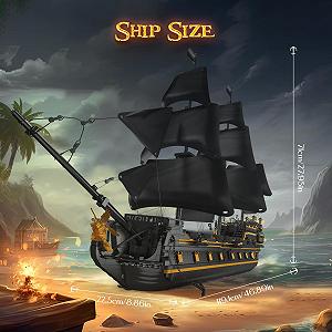 Конструктор Ixdregan Black Pearl Pirate Ship 5266 деталей черный synthetic.ua - Фото 1