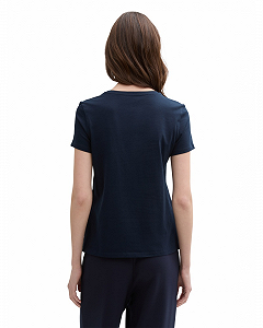 Футболка DENIM women's  1045417-10668 Tom Tailor Темно-синій XS synthetic.ua - Фото 1