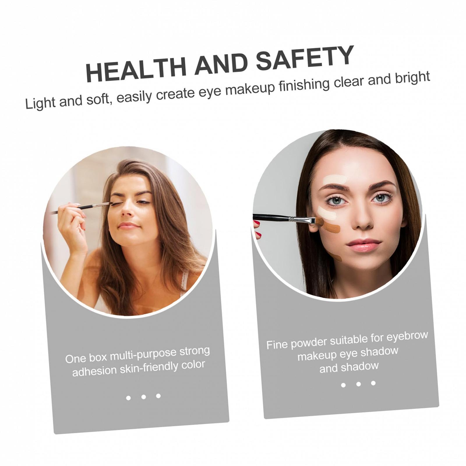 1 Набор MERRYHAPY Пудра для бровей Набор Инструмент для макияжа Кисть Устойчивая пудра для бровей Женская косметика Универсальные косметические аксессуары Практичные, фото №7