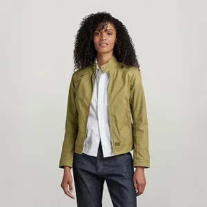 Жіноча куртка G‑Star Biker Jacket Compact Bitt Canvas Smoke Olive - M - Фото 1