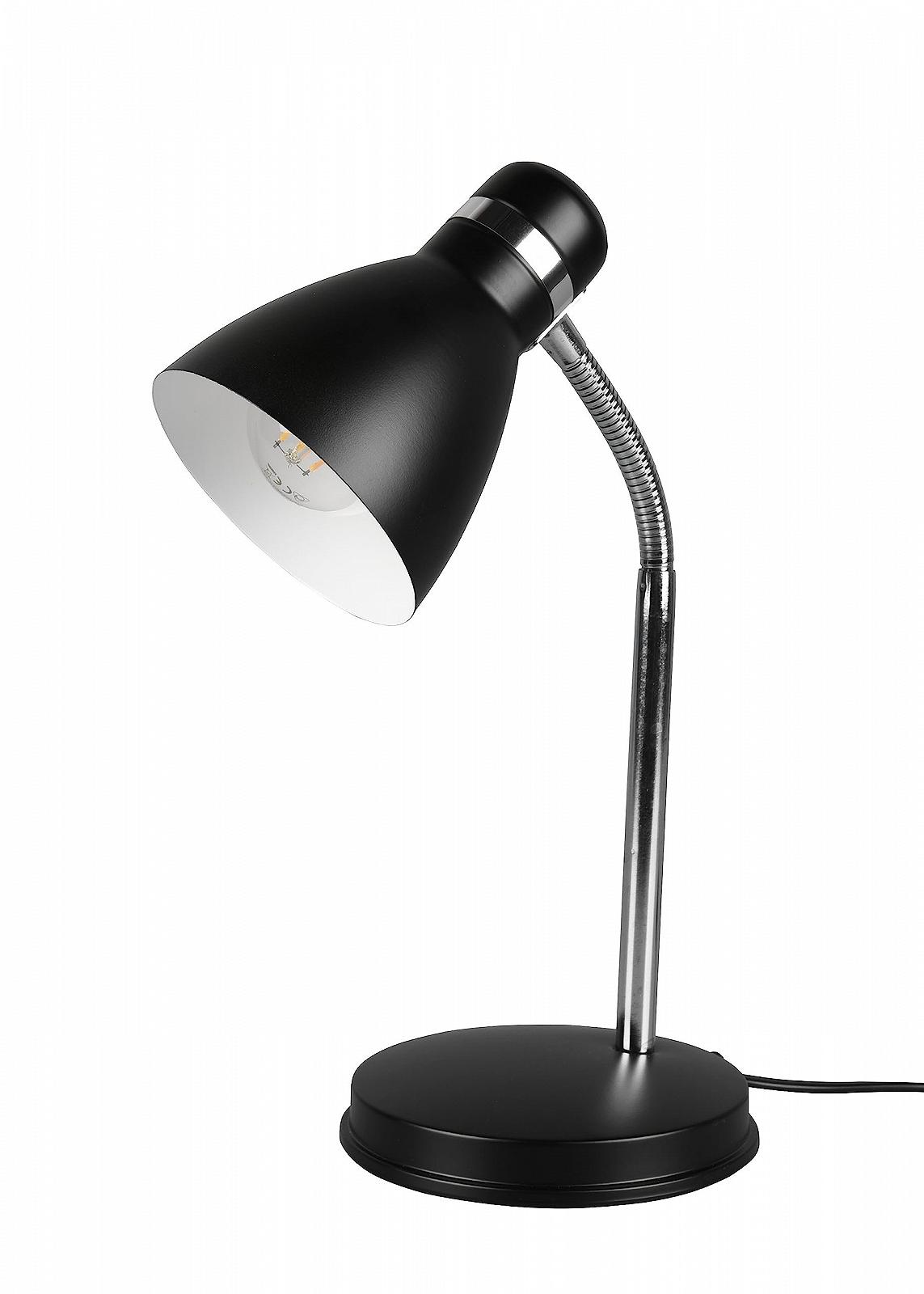 Настільна лампа Reality Leuchten Harvey R50731032 Металева Матова чорна / Хром, фото №1