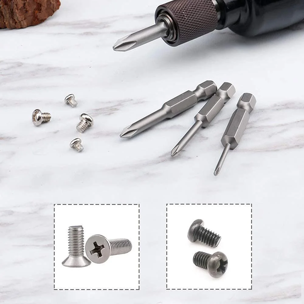 Набір біт для викрутки Phillips Mesee 12 шт. 1/4 дюйма S2 Steel 50 мм Magnetic Hex Shank, фото №6