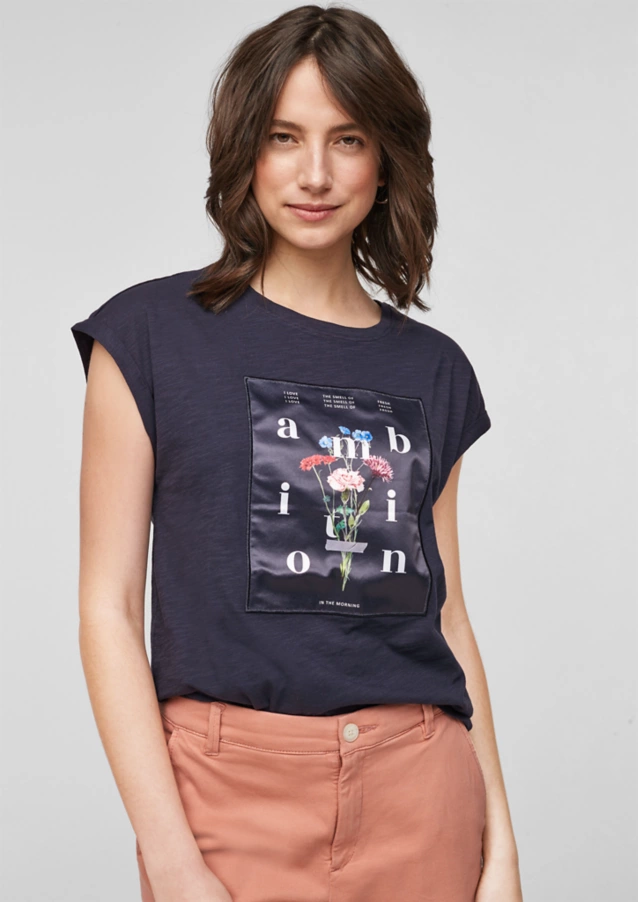 Футболка LOOSE FIT 14.103.32.X056-59D0 s.Oliver Темно-синій L/XL, фото №1