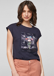 Футболка LOOSE FIT 14.103.32.X056-59D0 s.Oliver Темно-синій XS/S - Фото 1