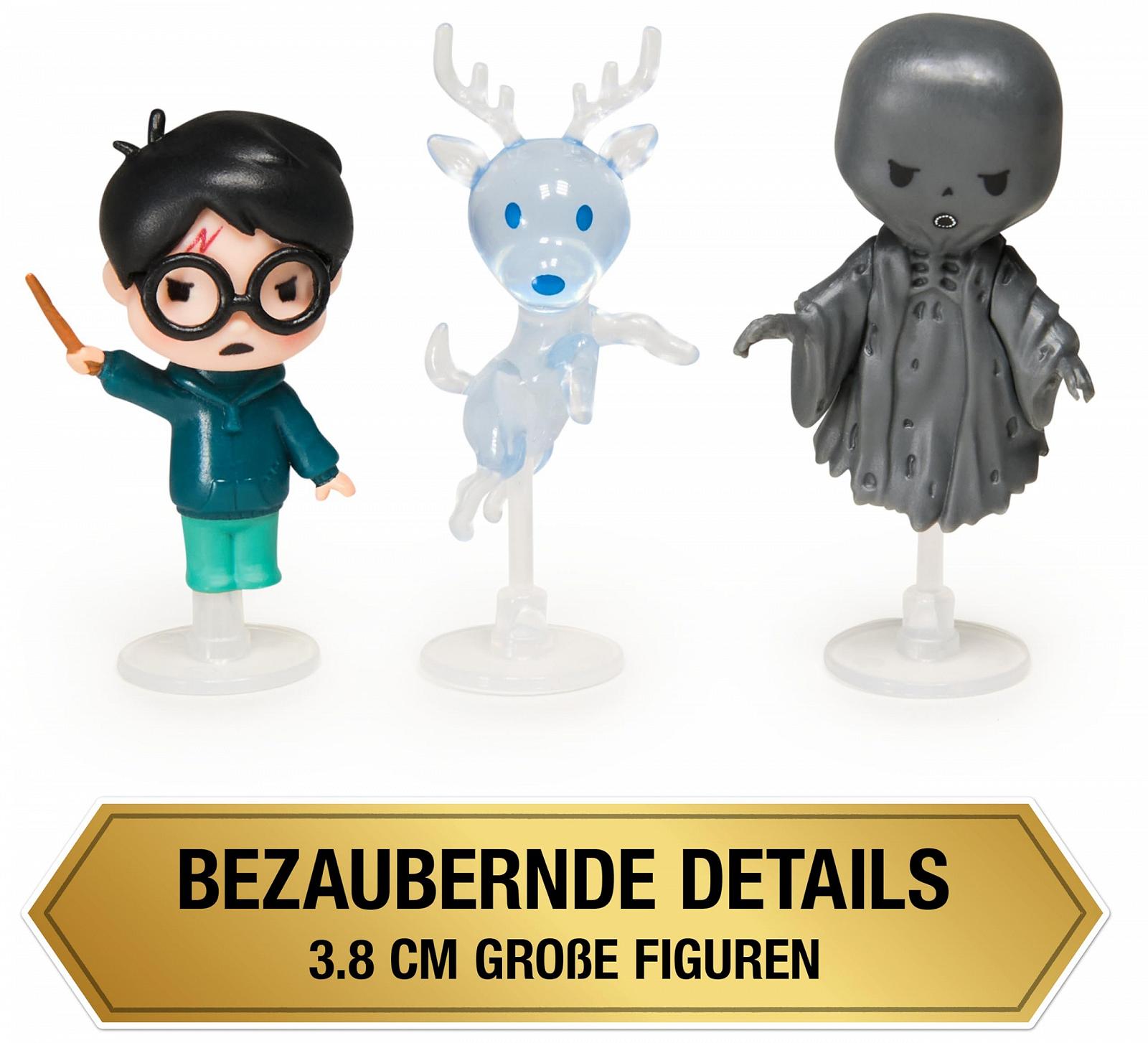 Фігурки Collectible Multipack Wizarding World Harry Potter Micro Magical Moments Patronus з Гаррі Поттером, Патронусом-оленем, Дементором та вітриною, фото №3