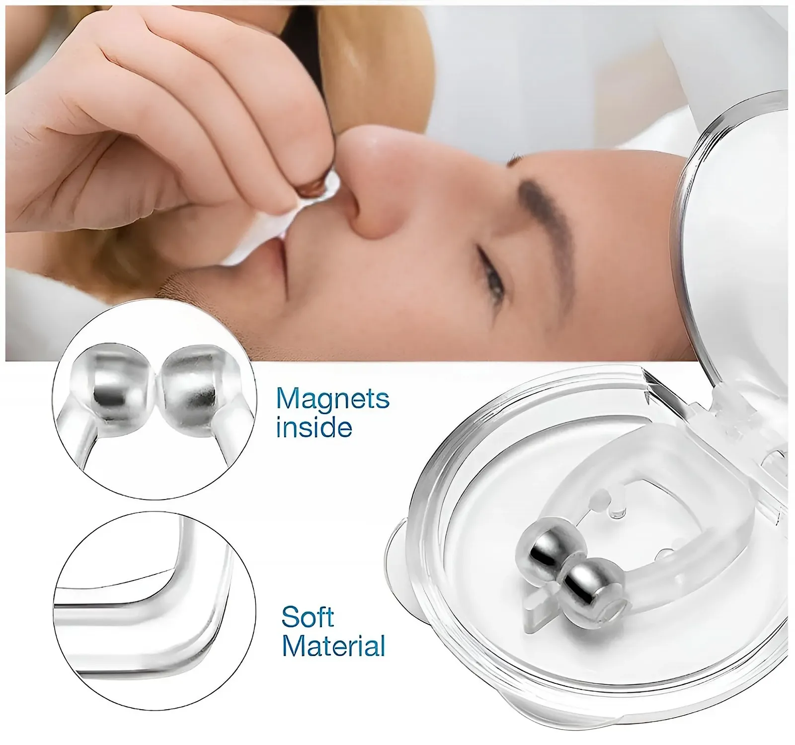 Средство от храпа Клипса для носа против храпа Распорка для носа 8 штук, фото №3