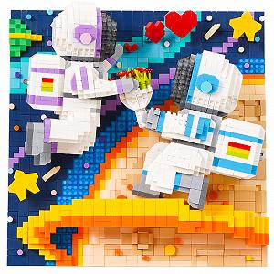 Астронавт LULUFUN Mini Building Kit 3D Art Spaceman, 3060+ элементов - Фото 1