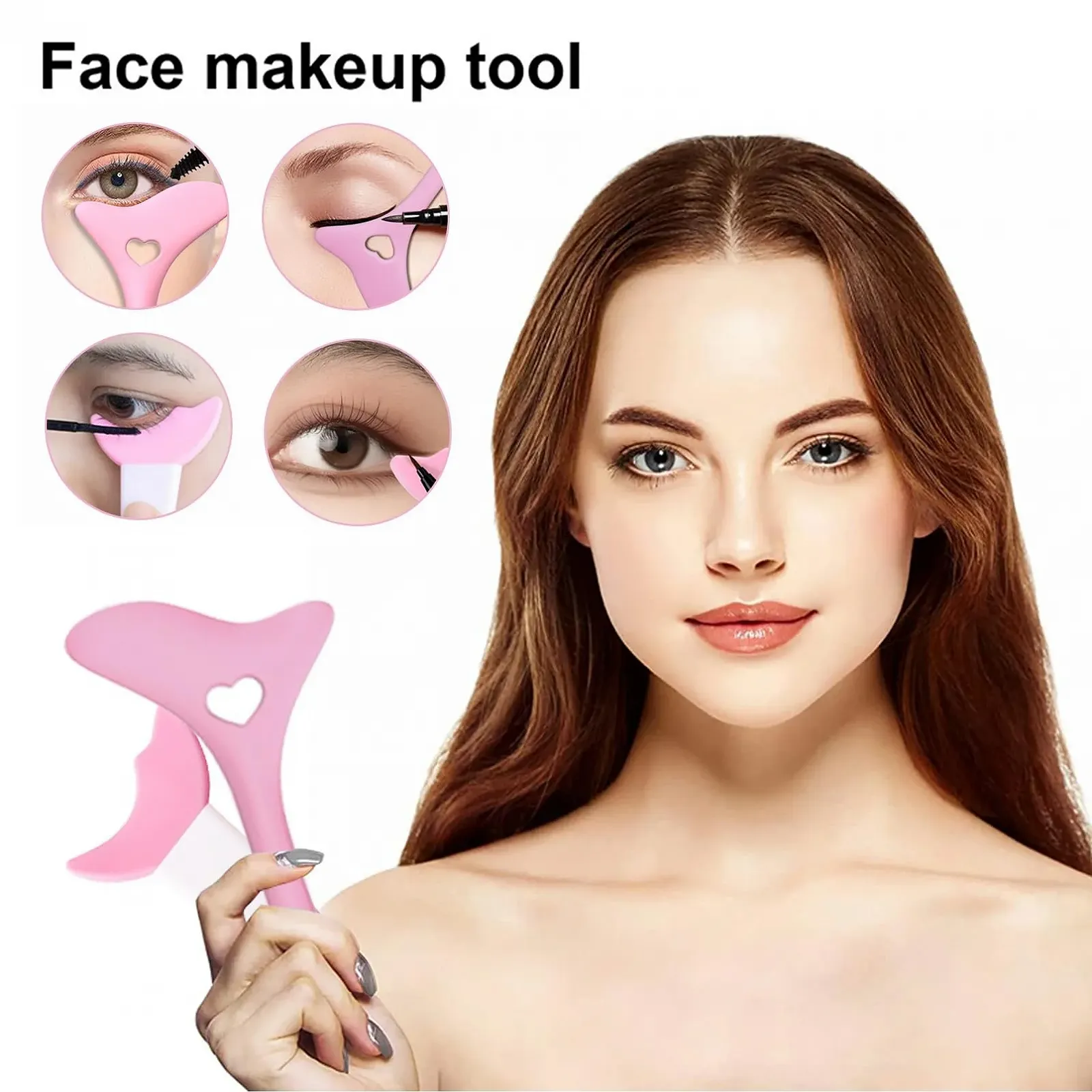 Набір Eyeliner Stencils Силіконовий Рожевий, фото №5