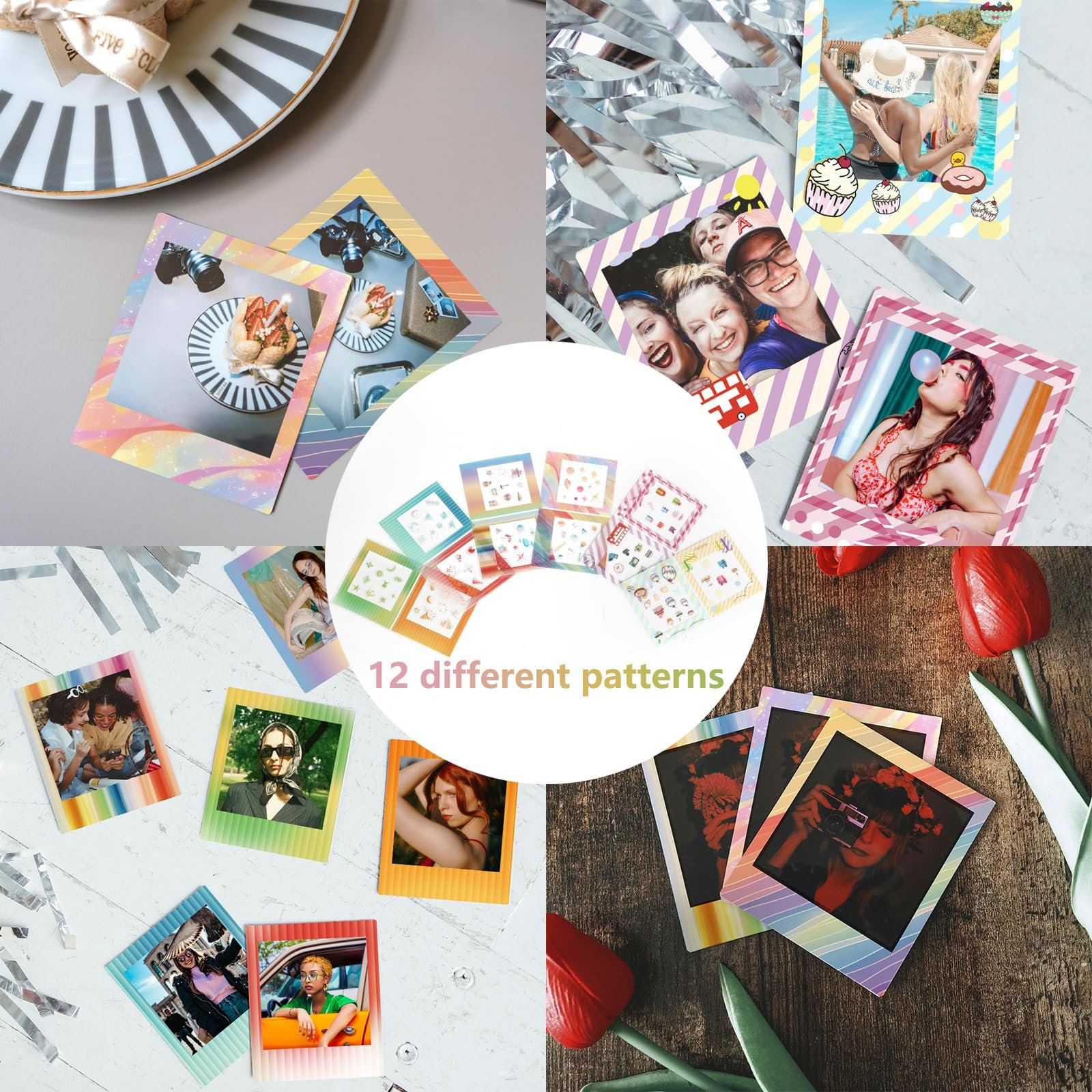 Наклейки 12 Square Foil Edge для Fujifilm Instax SQ40/SQ1/SQ6/SQ10/SQ20, фото №4