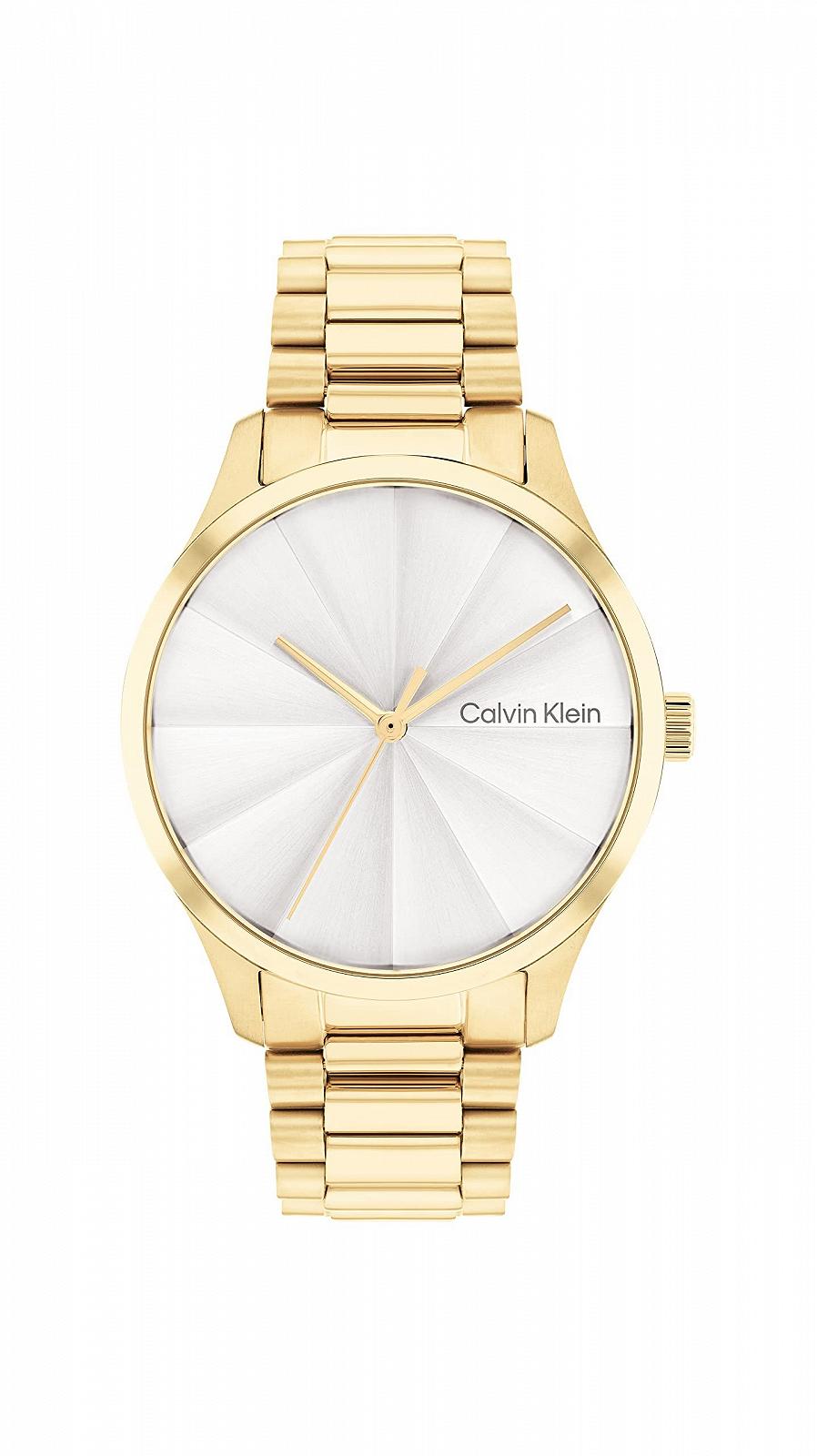 Аналоговий годинник Calvin Klein CK Burst Collection Кварцовий Золотистий Ремінець з нержавіючої сталі - 25200232, Білий, фото №1