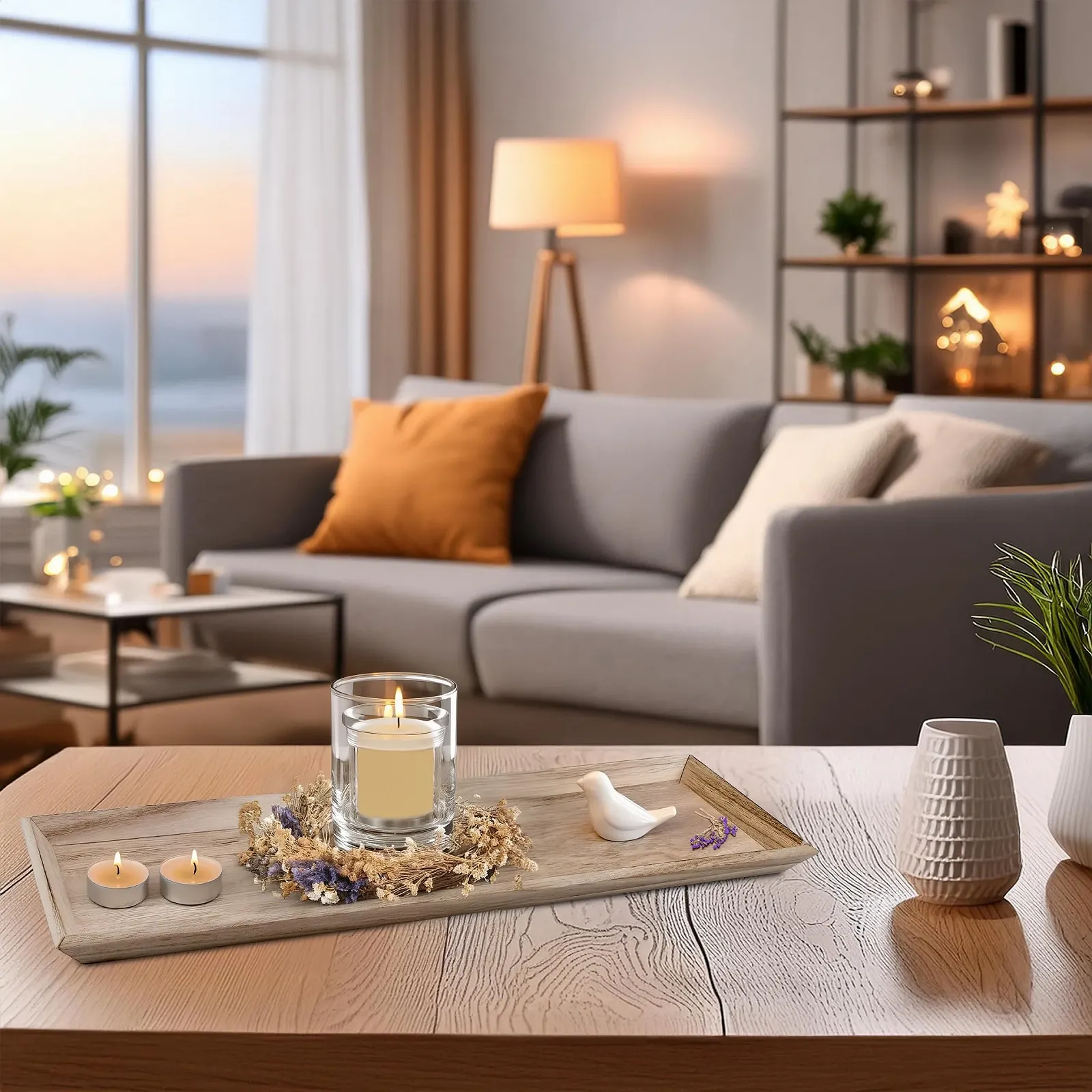 Дерев'яний Декоративний Піднос Прямокутний Великий Натуральний, фото №5 Дерев'яний Декоративний Піднос Прямокутний Великий Натуральний, фото №5