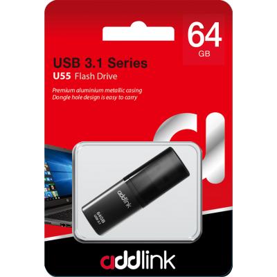 USB флеш-накопитель AddLink 64GB U55 Black 3.1 ad64GBU55B3, фото №2
