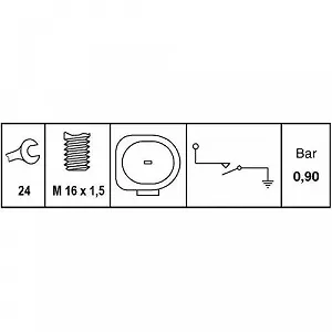 Датчик тиску оливи HELLA 6ZL 003 259-721 для SKODA synthetic.ua - Фото 1