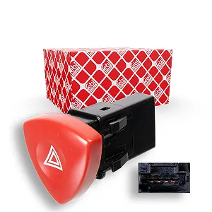 Вимикач аварійної сигналізації FEBI BILSTEIN 107792 febi Plus для NISSAN OPEL RENAULT - Фото 1