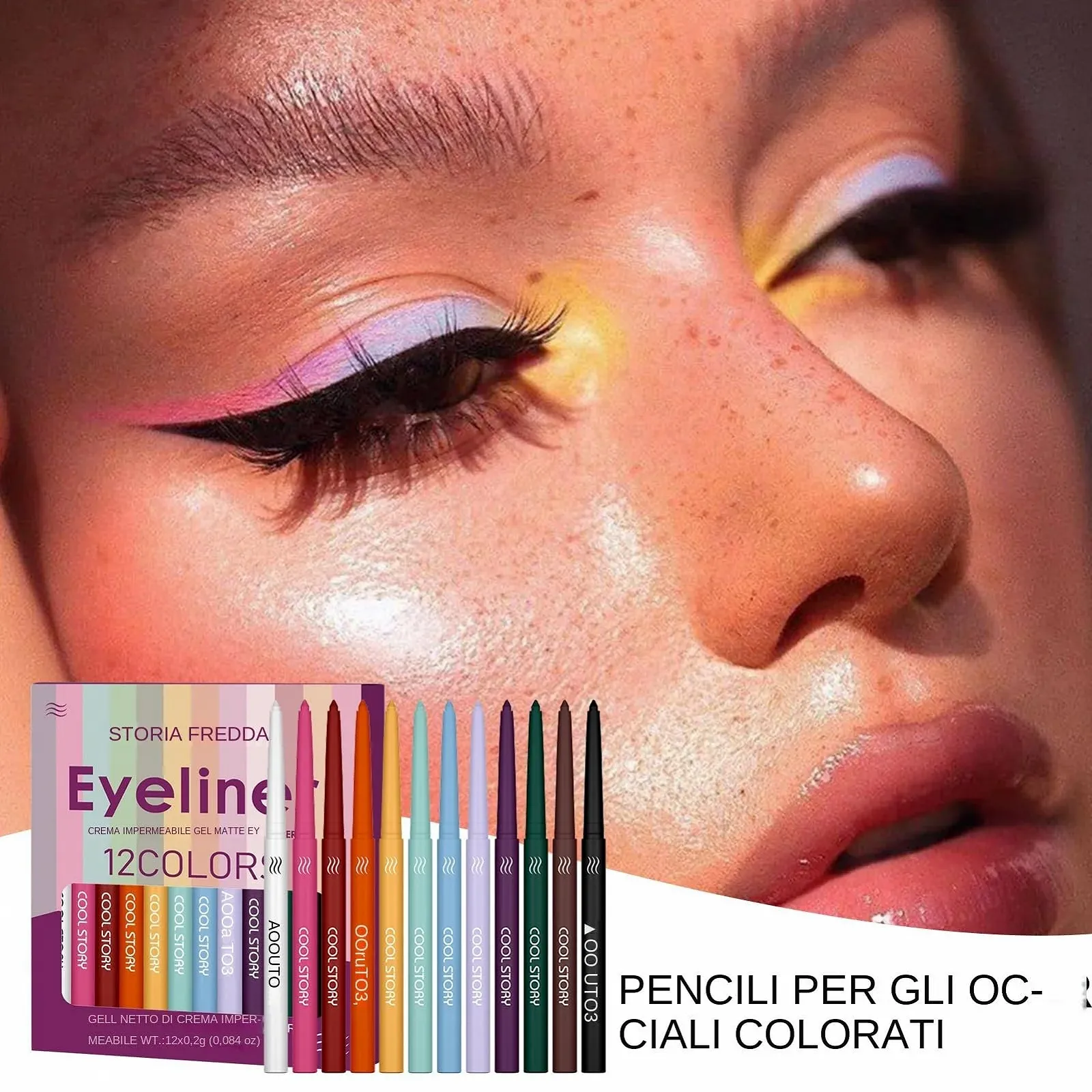 Олівець для макіяжу очей Mimoqk Кольорова, фото №7